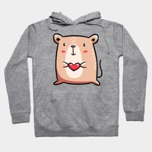 Mouse With Heart Hoodie